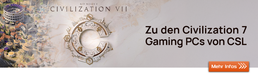 Große Auswahl an Gaming PCs für Civilization 7 bei www.csl-computer.com