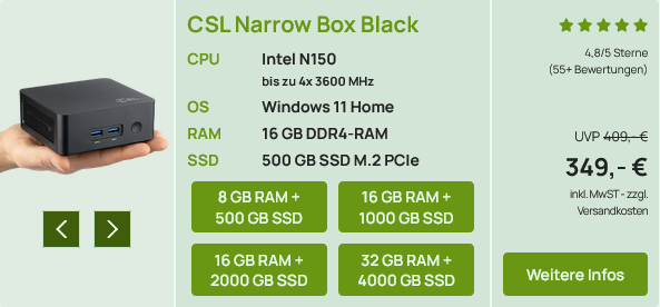 CSL Narrow Box Black im Osterangebot bei CSL