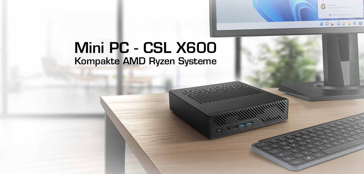 Starke AMD Ryzen Mini PCs: Die CSL X600 Serie mit bis zu 96 GB RAM