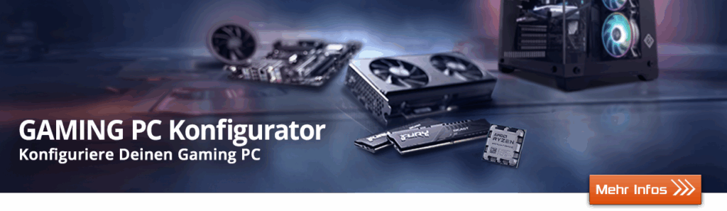 Gaming PC Konfigurator - Gaming PC selbst zusammenstellen inkl. gratis Zusammenbau | NVIDIA, Radeon und Intel ARC Grafikkarten | AMD Ryzen und Intel Core (Ultra) Prozessoren