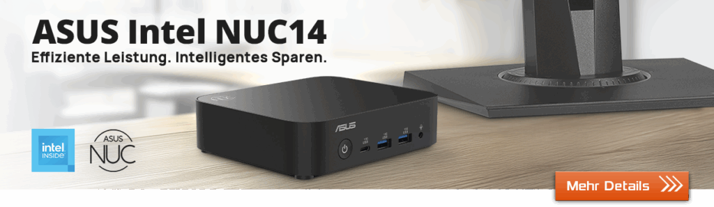 ASUS NUC Mini PCs mit Intel® Prozessoren - kleines Design, große Performance! Jetzt bei CSL Computer kaufen