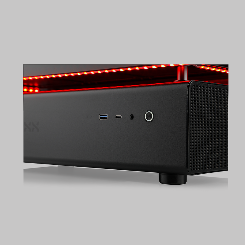 IO-Panel BoostBoxx Vitrum Arc Black Gaming Gehäuse