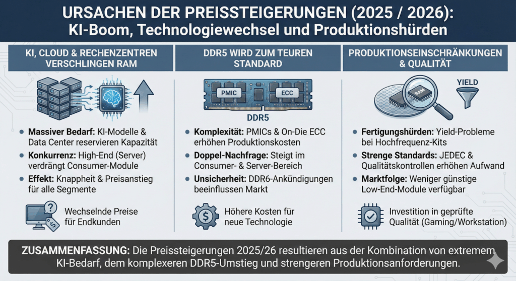 Ursachen der Preissteigerungen am RAM-Markt