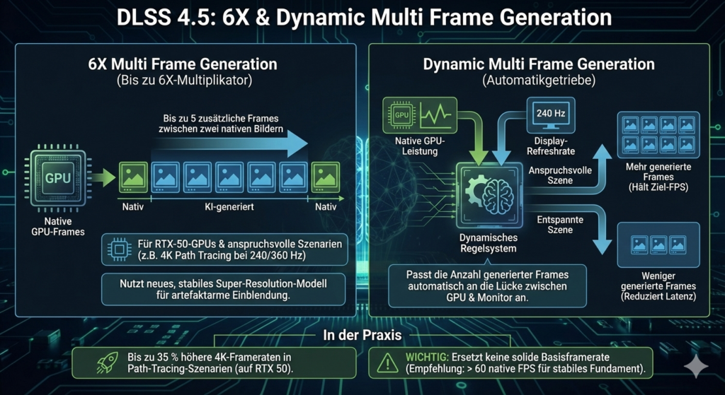 NVIDIA DLSS 4.5 6X & Multi Frame Generation