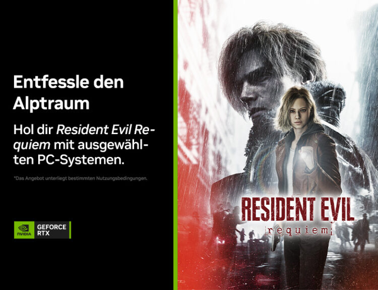 Resident Evil Requiem kostenlos im Bundle mit ausgewählten GeForce RTX Gaming PCs von CSL sichern