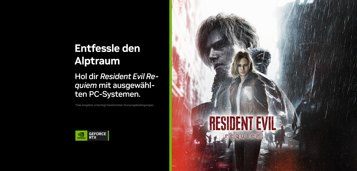 Resident Evil Requiem kostenlos im Bundle mit ausgewählten GeForce RTX Gaming PCs von CSL sichern