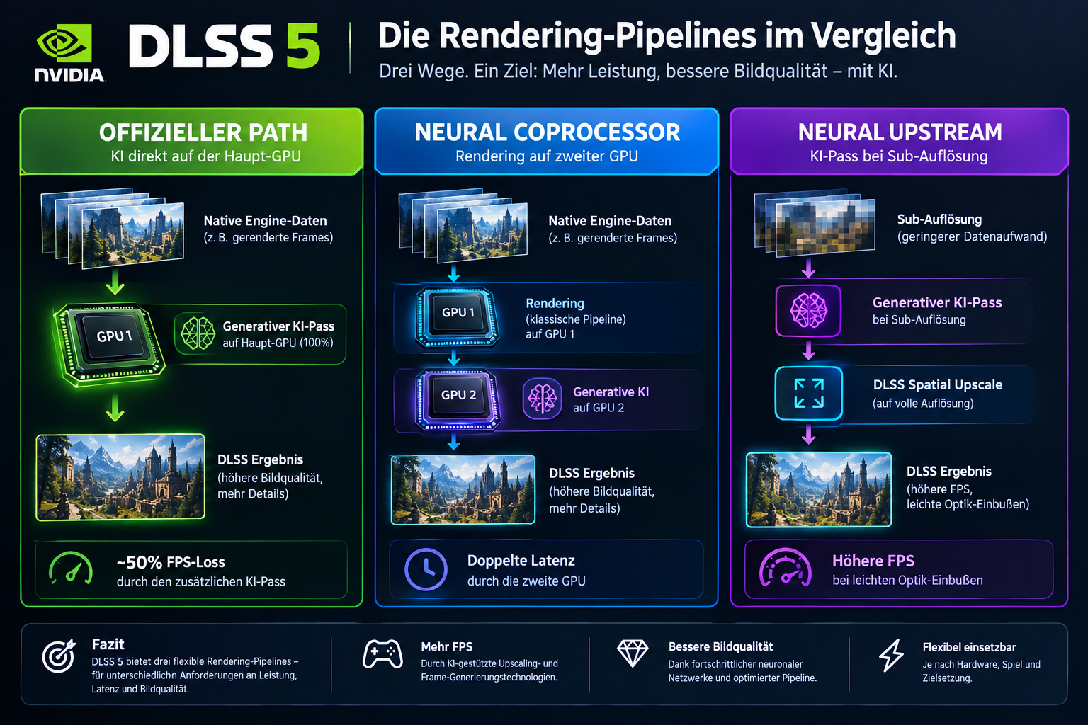 NVIDIA DLSS5: Die Rendering-Pipelines im Vergleich