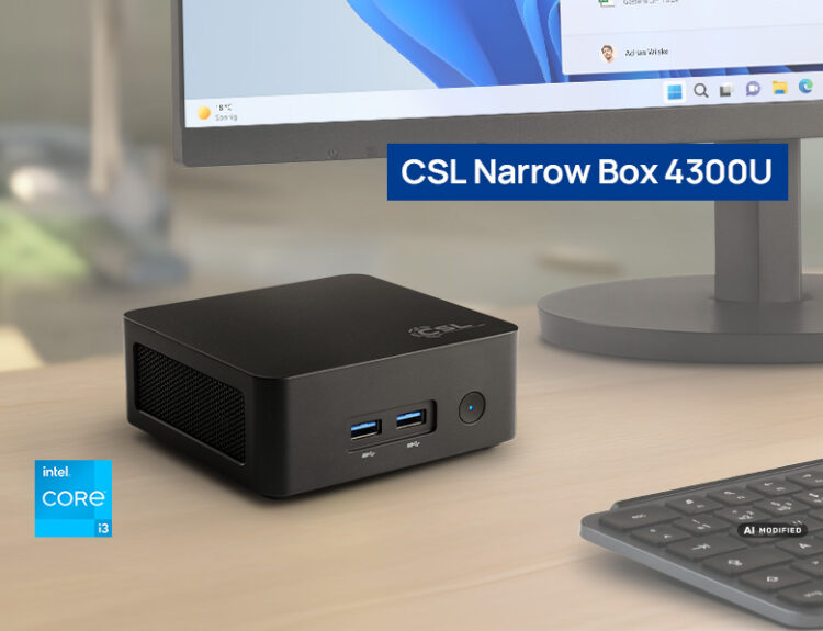 AMD Ryzen Mini PC CSL Narrow Box 4300U Headergrafik