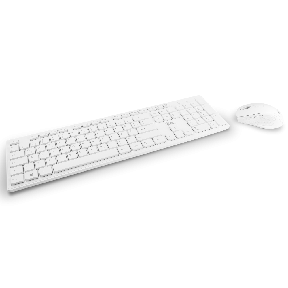 CSL Computer | CSL ADVANCED v3 wireless Tastatur und Maus, weiß
