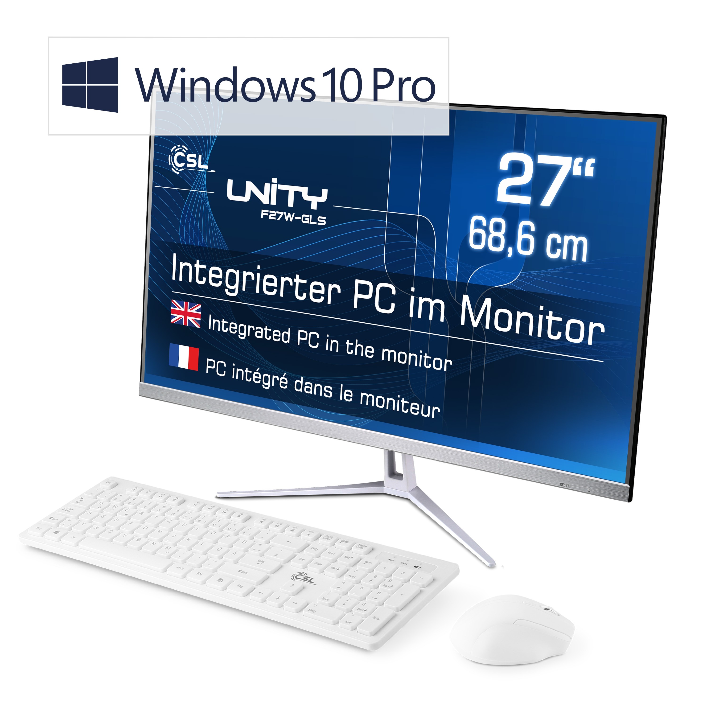 16　Windows　GB　Unity　CSL　Pro　Computer　CSL　1000　All-in-One-PC　F27W-GLS　10　GB　RAM
