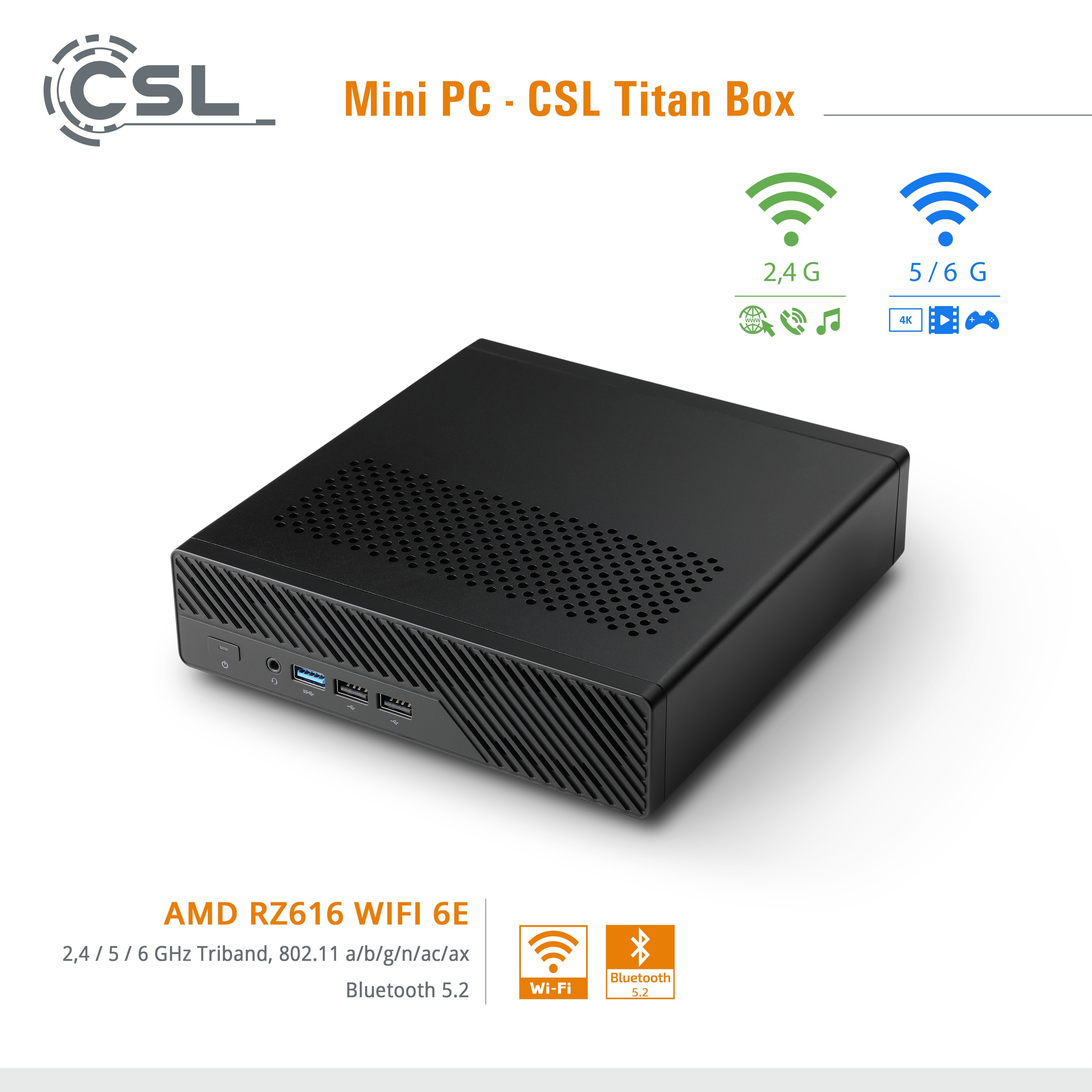 Mini PC - CSL TitanBox i9-12900H / Windows 11 Home / 1000GB+96GB | CSL ...