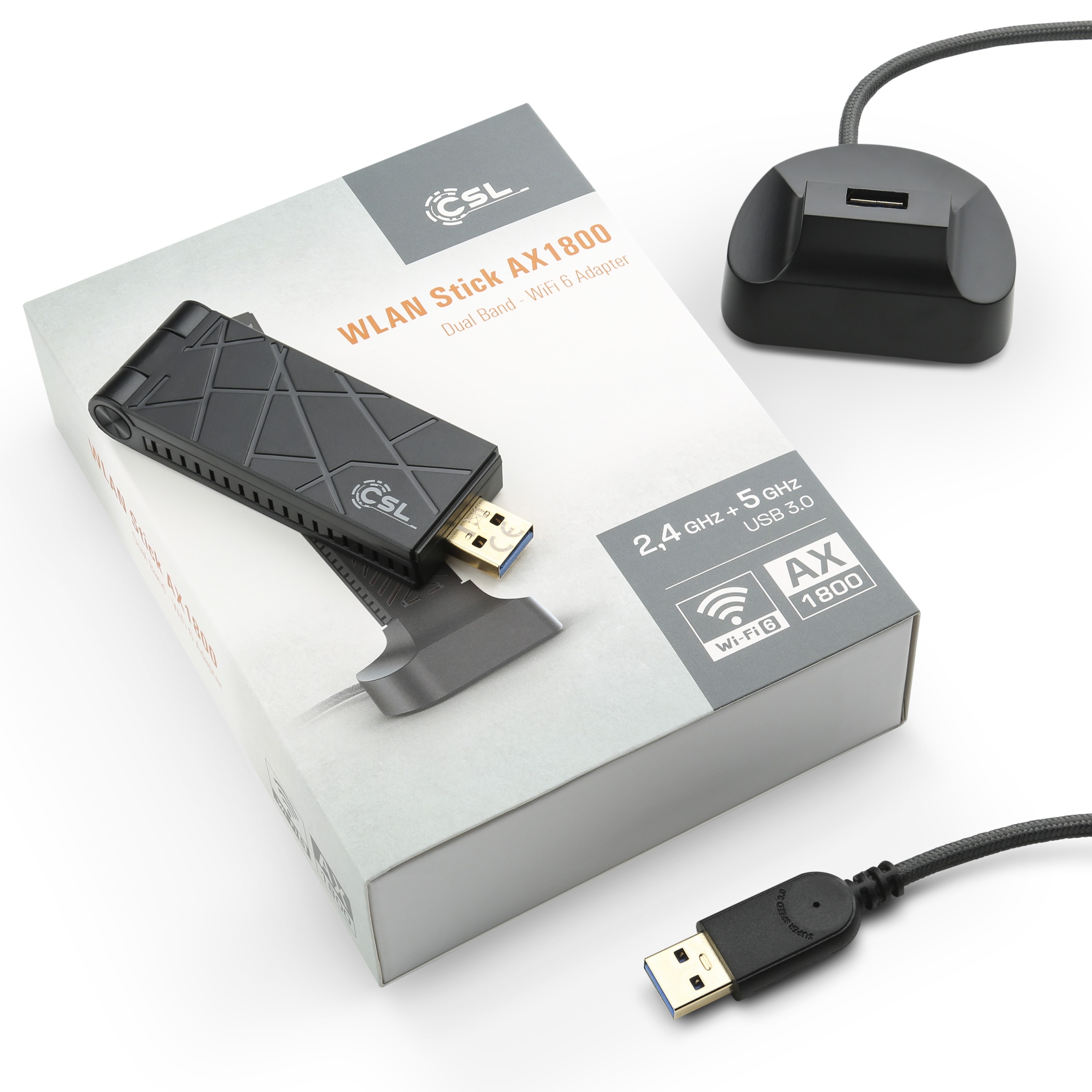 CSL Computer WLAN USB stick 1200 MBit/s (600 MBit/s 2.4 GHz) CSL