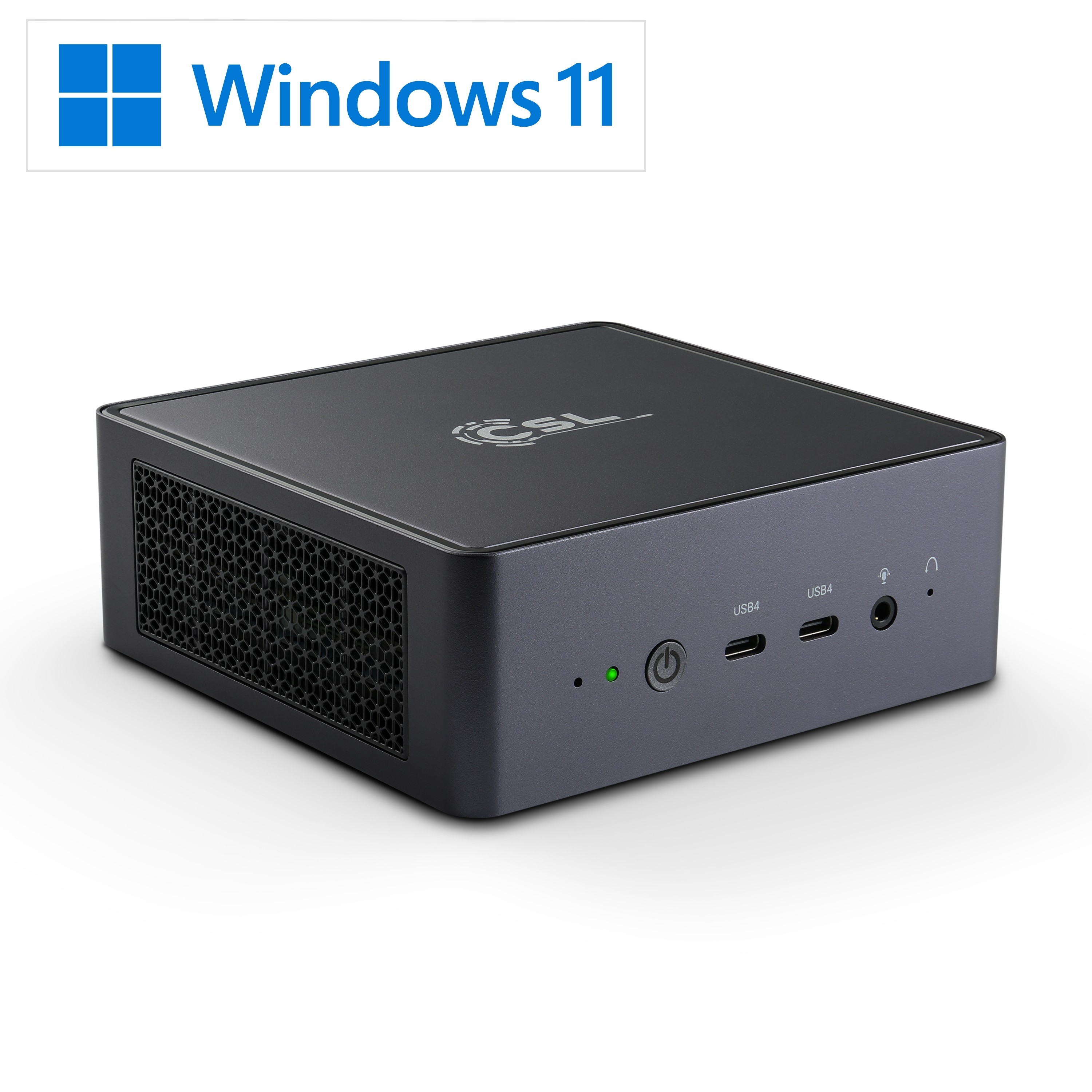 Mini PC CSL Narrow Box Premium Windows 11 Home lüfterlos, Intel N200 4X  3700 MHz, 1000