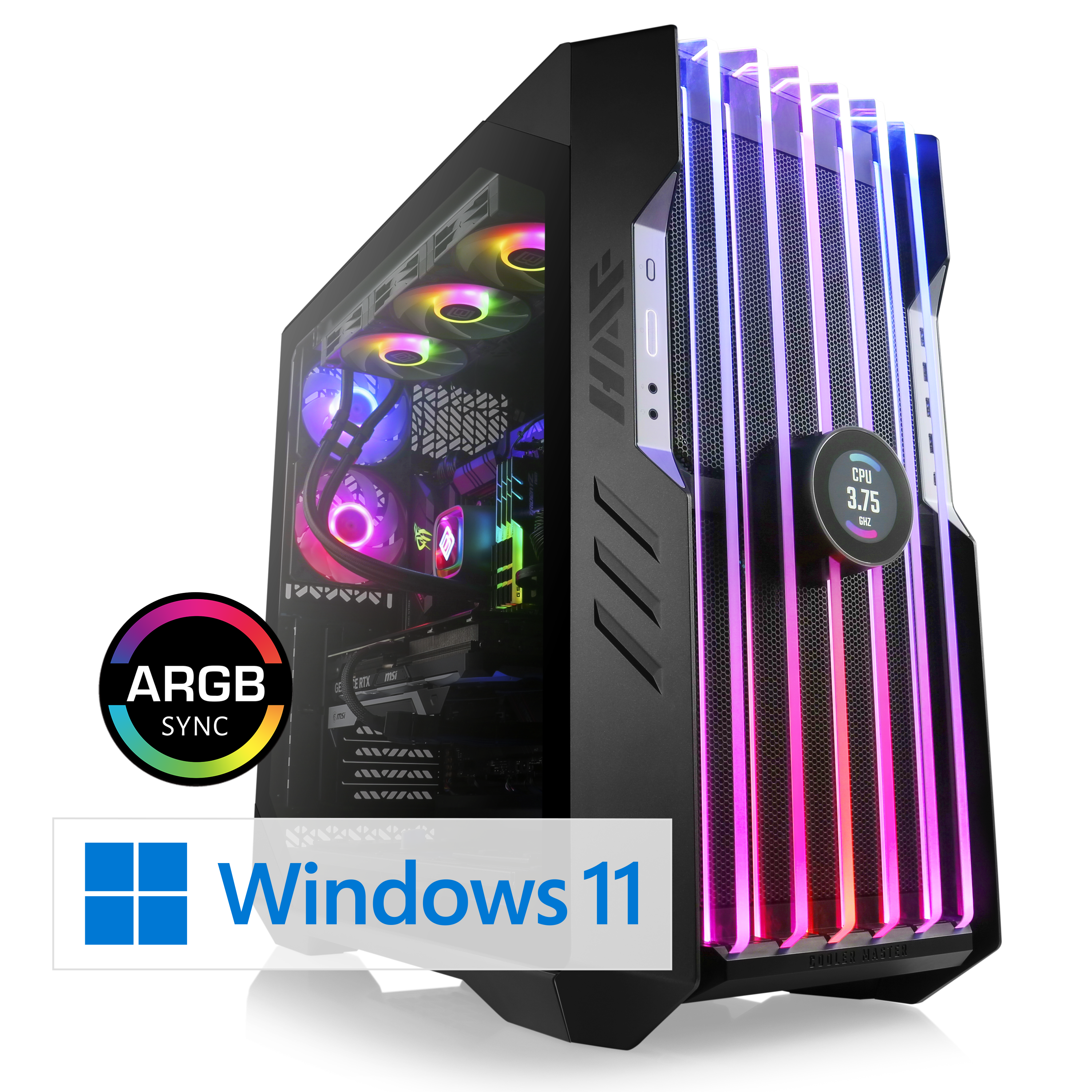 RGB Glass PANEL Gaming PC SETUP i5 SSD HDD 4GB GTX 1650 Win 10 600 Mbps  Wi-fi