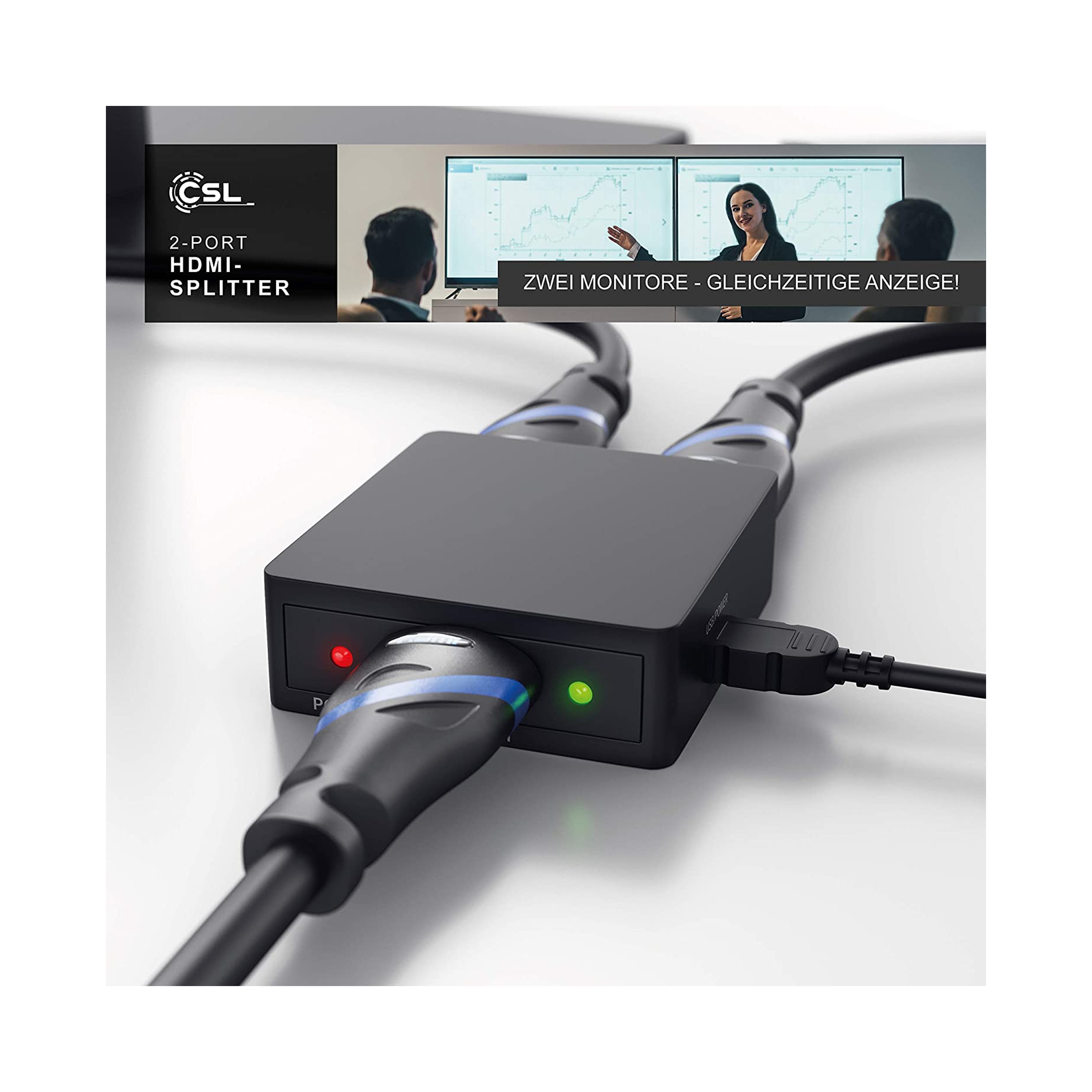 CSL Computer CSL Mini UHD (4K) 2Port HDMISplitter