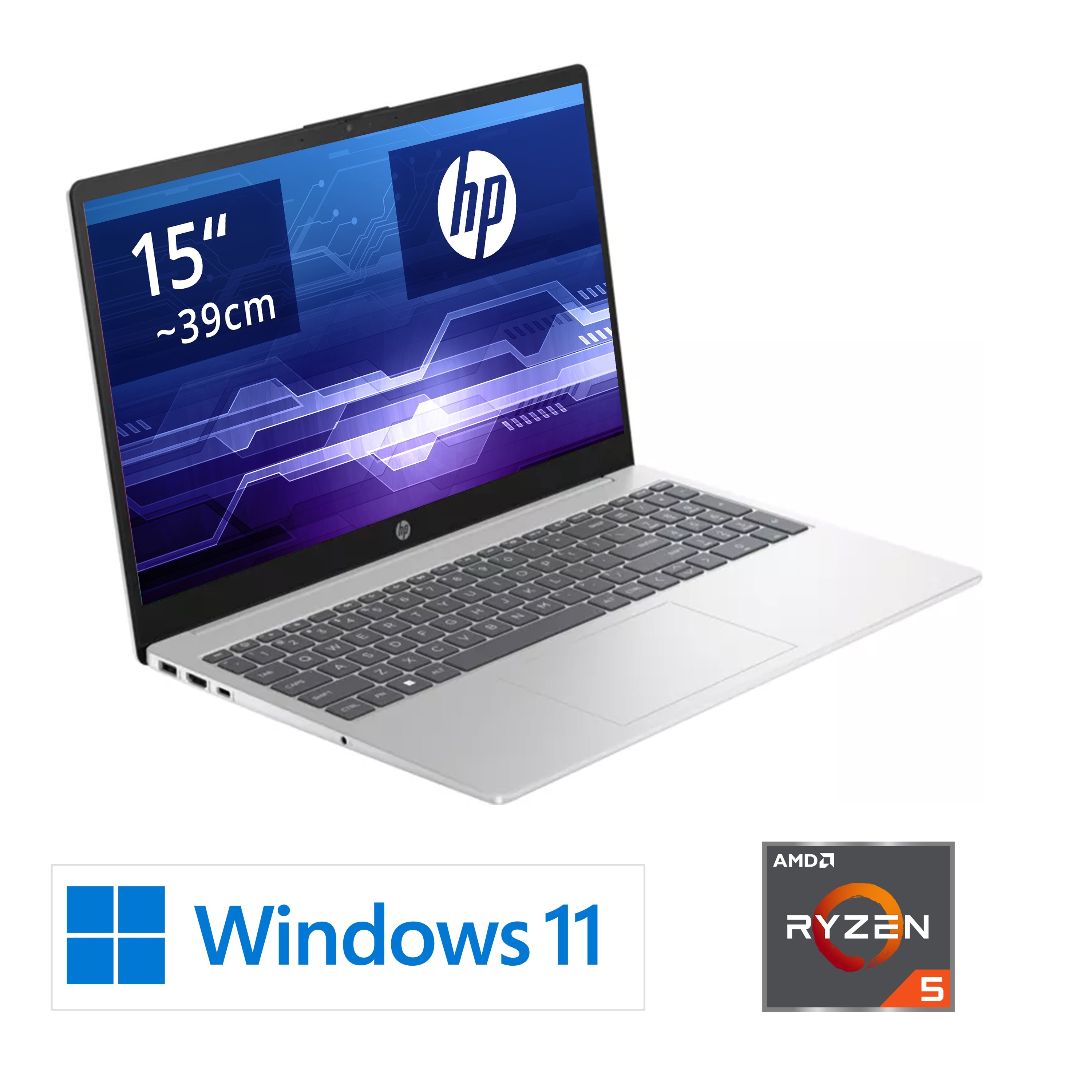 HP - Portable 17,3 po - AMD Ryzen 5-7520U - SSD 1 To - RAM 16 Go