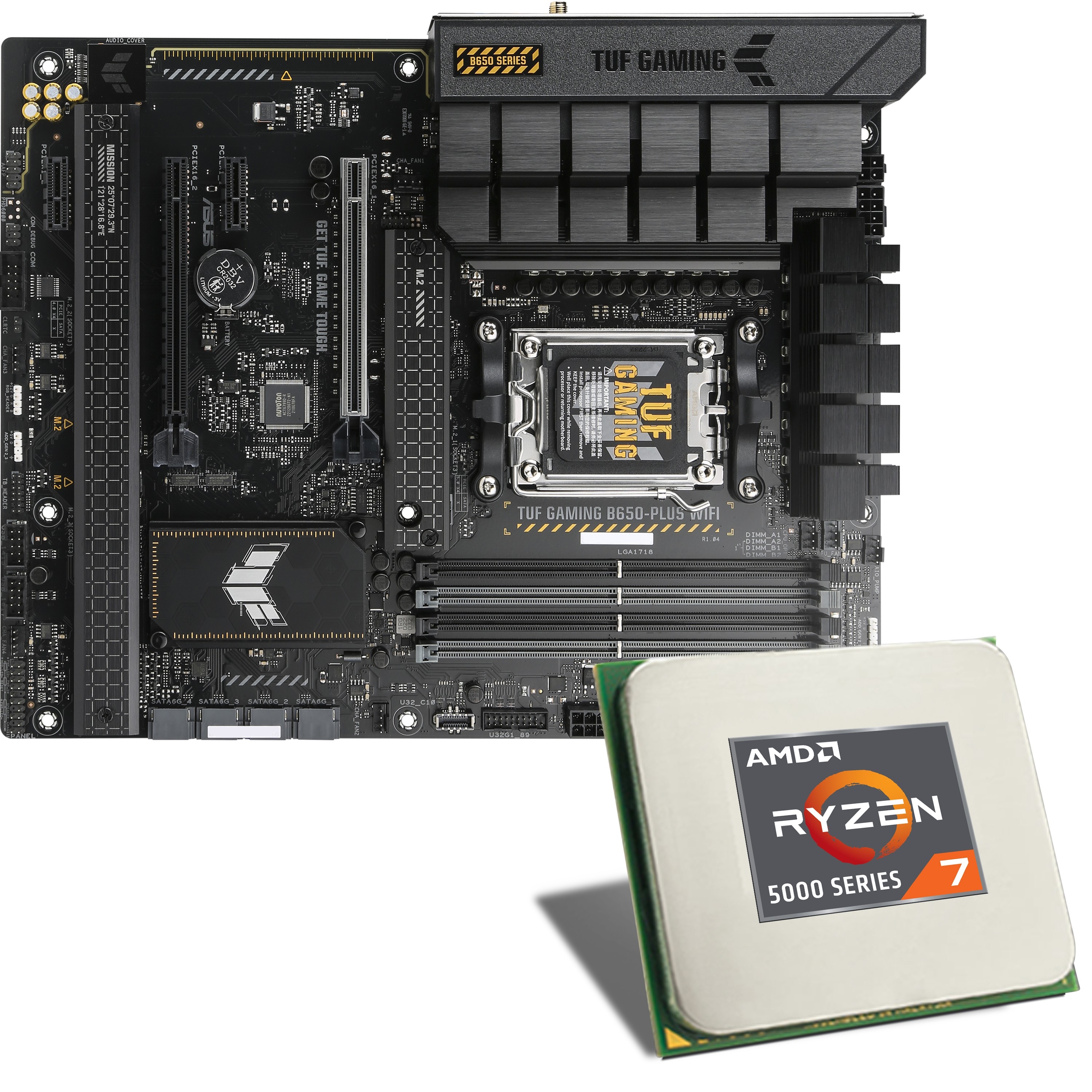 CSL Computer  Carte mère AMD Ryzen 5 7600 / ASUS TUF GAMING B650-PLUS WiFi  Bundle