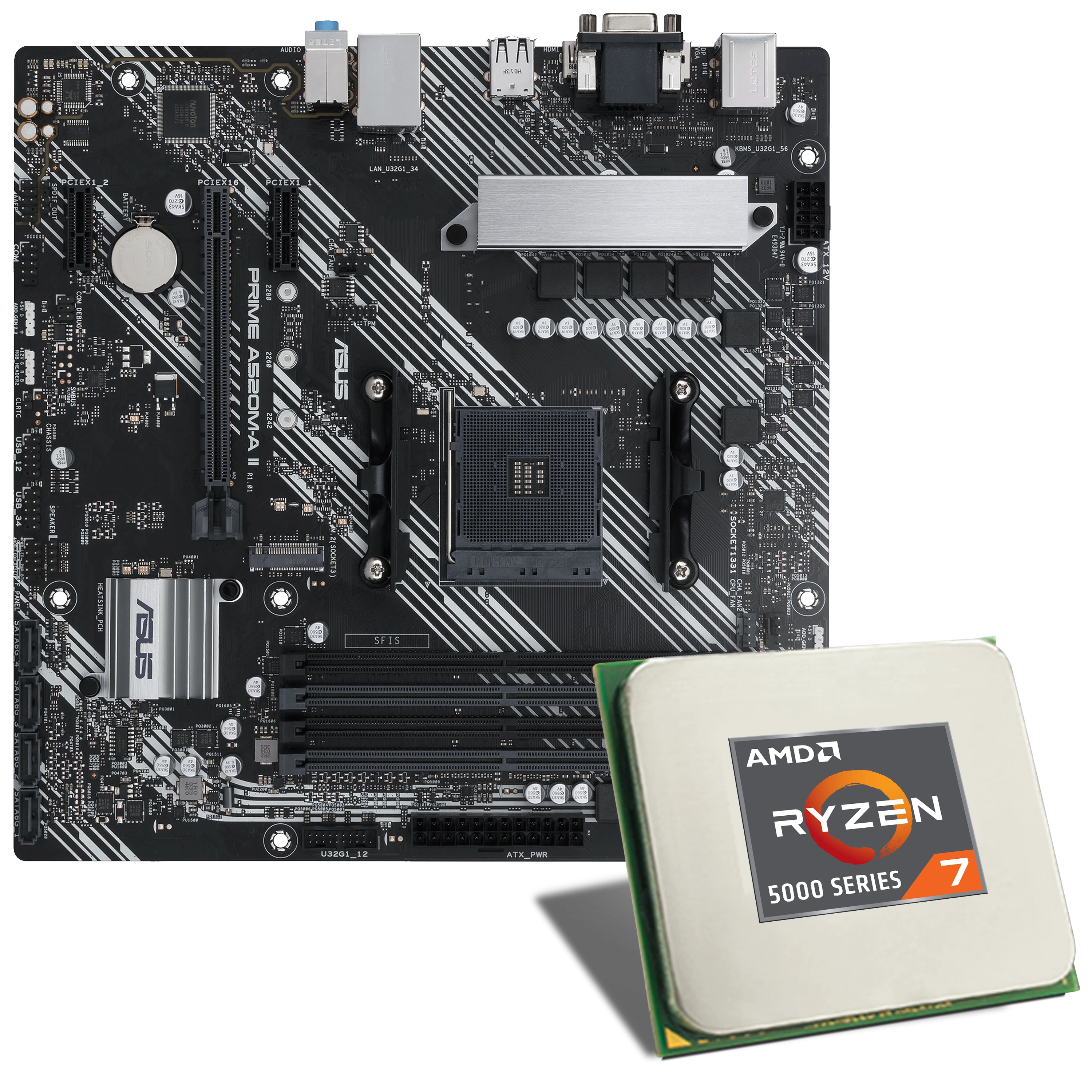 AMD Ryzen 7 5700G / ASUS PRIME A520M-A II motherboard bundle | CSL