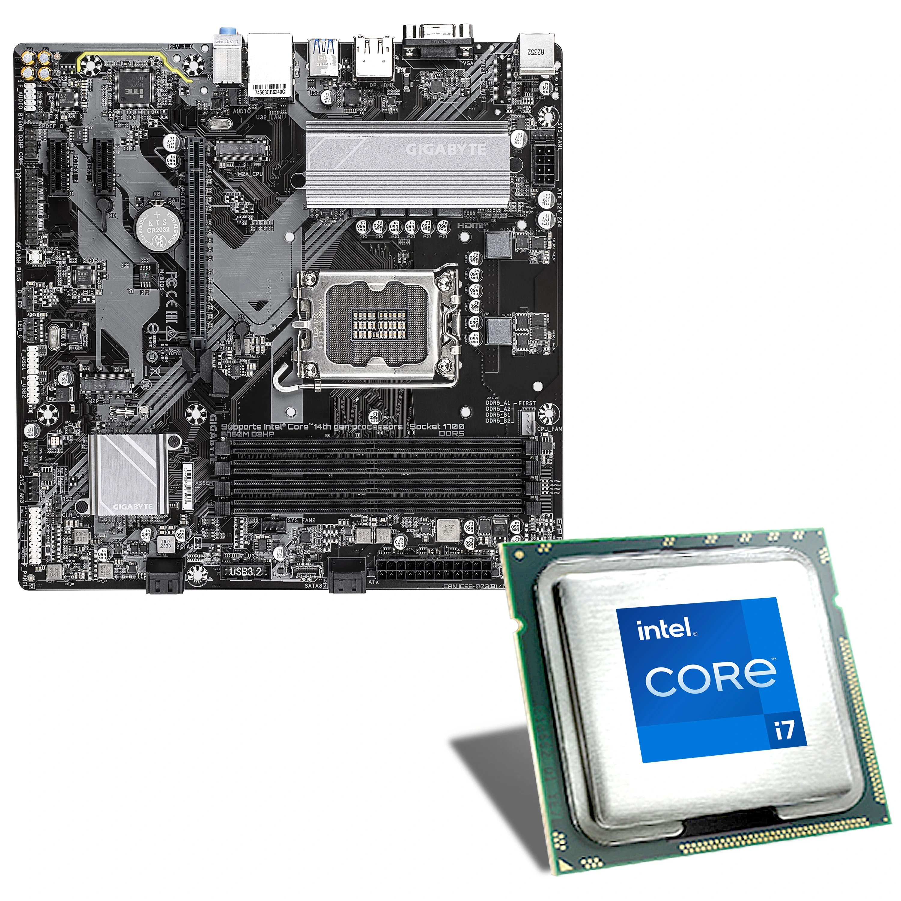 Intel Core i7-14700 / Gigabyte B760M D3HP DDR5 motherboard bundle