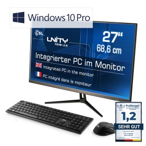 All-in-One-PC CSL Unity F27B-JLS / 1000 GB / 32 GB RAM / Windows 10 Pro -  CSL Computer