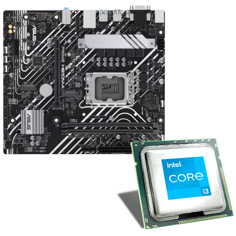 Intel インテル i5 12400F H610M-VD マザーボード Intel Core i5-12400F / ASUS Prime H610M-A-CSM motherboard