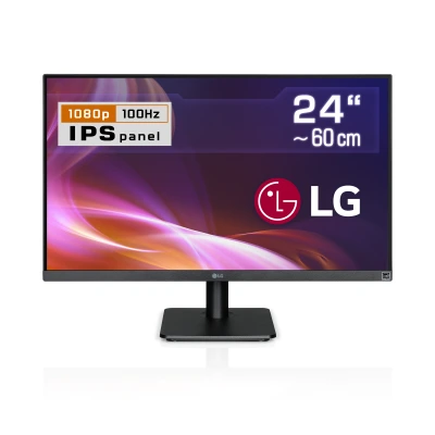 The LG 24BA400-B is a 24" IPS monitor with 16:9 Full HD display | Home Office
