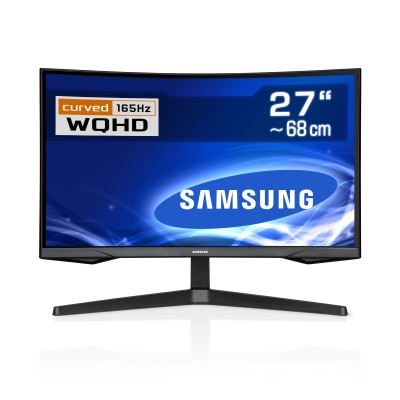 A 27" WQHD monitor with curved display from Samsung.