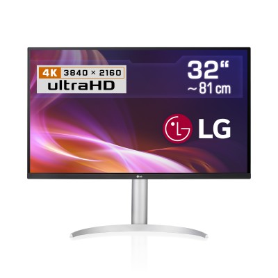 The LG 32UP55NP-W is an excellent UHD 4K monitor with a 31.5" display in widescreen 16:9 format.