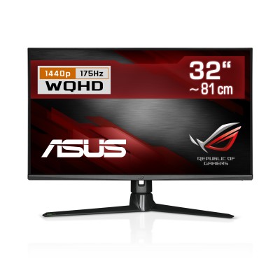 The ASUS ROG Strix XG32AQ is a 32" WQHD gaming monitor with 175 Hz display, response times of 1 millisecond and NVIDIA G-SYNC.