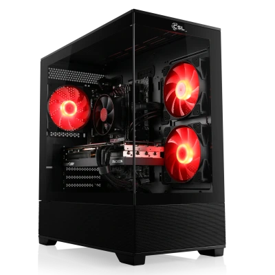 Affordable AMD Ryzen 5 gaming PC with Radeon RX 9060 XT 16 GB graphics card for smooth WQHD gameplay!