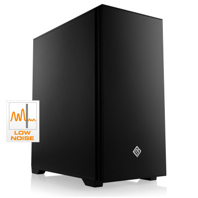 An Intel Core i5 gaming PC from the CSL Silent Edition for particularly quiet operation and undisturbed gaming sessions.