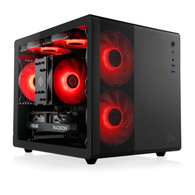 Gaming PC with AMD Ryzen 7 9800X3D CPU, Radeon RX 9070 XT and 32 GB RAM. Perfect for WQHD/UHD 4K gaming with high FPS!
