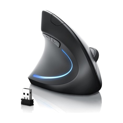 A comfortable vertical mouse for left-handers. Perfect for long office days and relaxed arm muscles.