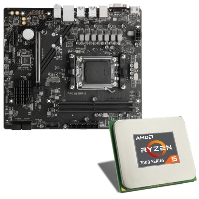 With the bundle of AMD Ryzen 5 7500F CPU and MSI Pro A620 motherboard, you get an affordable gaming PC base.
