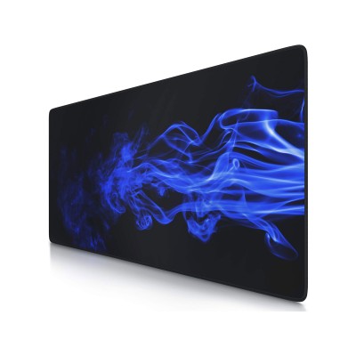 CSL Titanwolf Blue Smoke XXL mouse pad, black | gaming mouse pad at an affordable price | 90.0 × 40.0 × 0.3 cm | non-slip rubber underside