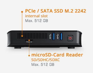 CSL Narrow Box Ultra HD Compact v5 Vorderansicht mit Anschlussbezeichnung