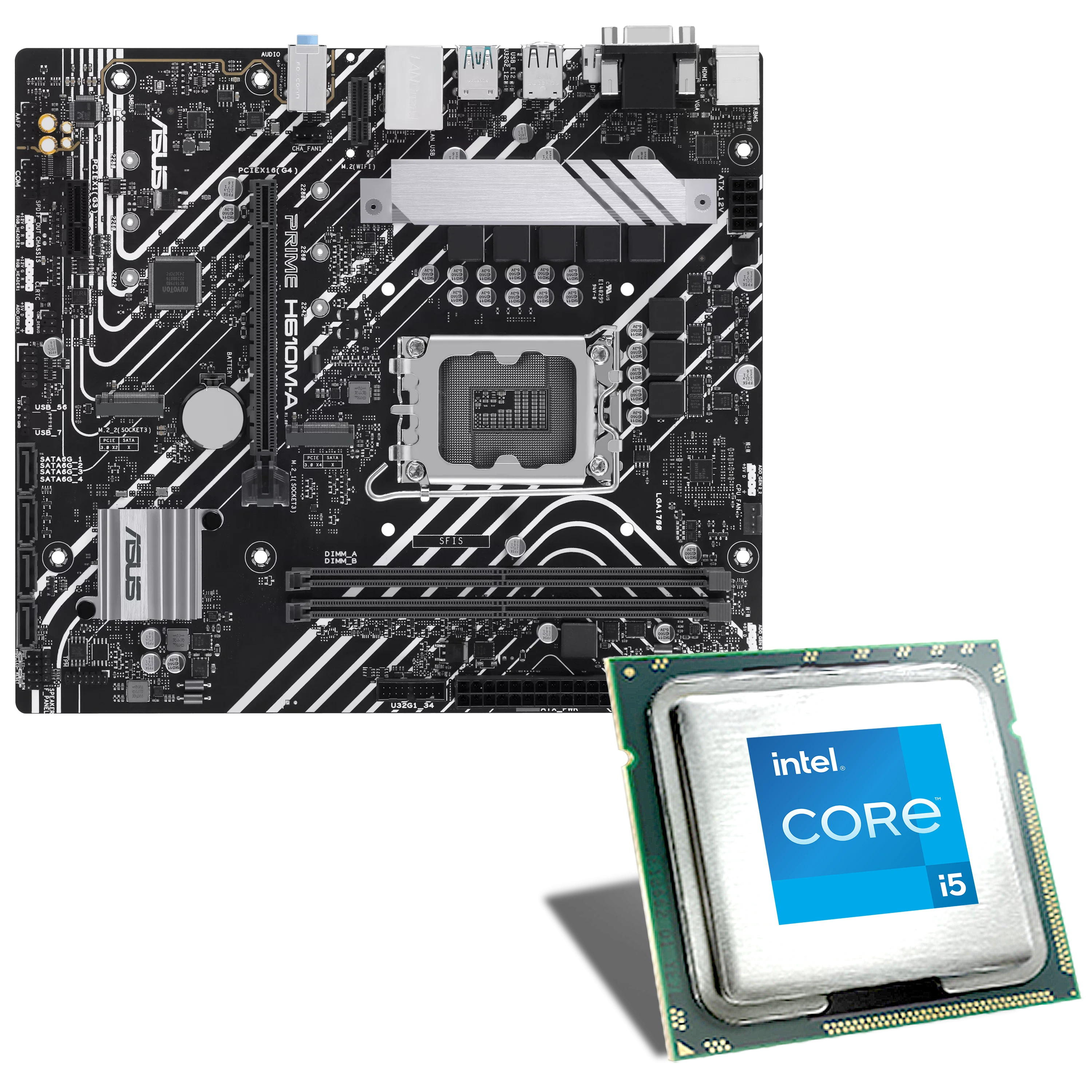 Paquete de placa base Intel Core i5-12400F / ASUS Prime H610M-A
