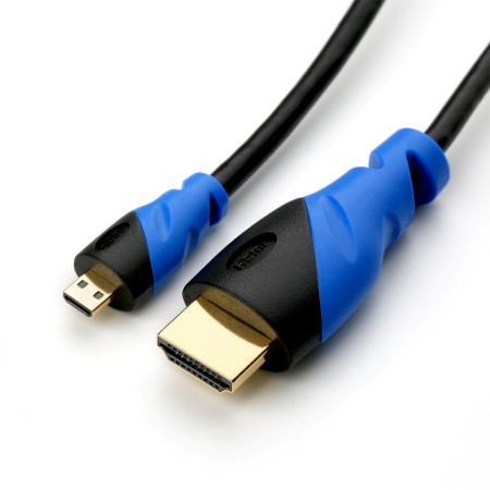 Cable microHDMI a HDMI 2.0 5 m negro azul