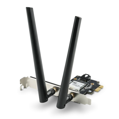 La tarjeta WLAN PCIe 1800 MBit/s (574 MBit/s a 2,4 GHz), Bluetooth 5.2 - Asus PCE-AX1800 ofrece excelentes velocidades de transmisi&oacute;n para su red inal&aacute;mbrica.
