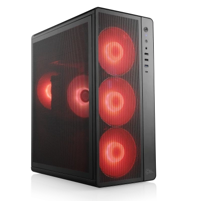 Ordenador para juegos WQHD con Ryzen 7 5700X, Radeon RX 9060 XT de 16 GB, 16 GB de RAM y SSD de 1000 GB: perfecto para juegos y productividad.