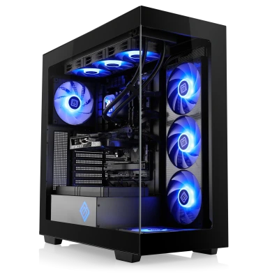 Un PC definitivo para juegos 4K con procesador AMD Ryzen 9 9950X3D, GPU GeForce RTX 5090 y 64 GB de RAM para una potencia sin concesiones.