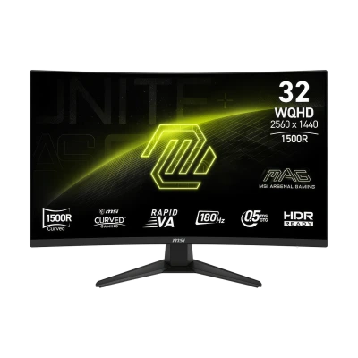 MSI MAG 321CQFDE E18 VA - Monitor WQHD de 32" con diagonal de 80 cm, 2560 x 1440 p&iacute;xeles, pantalla panor&aacute;mica 16:9, AI Vision