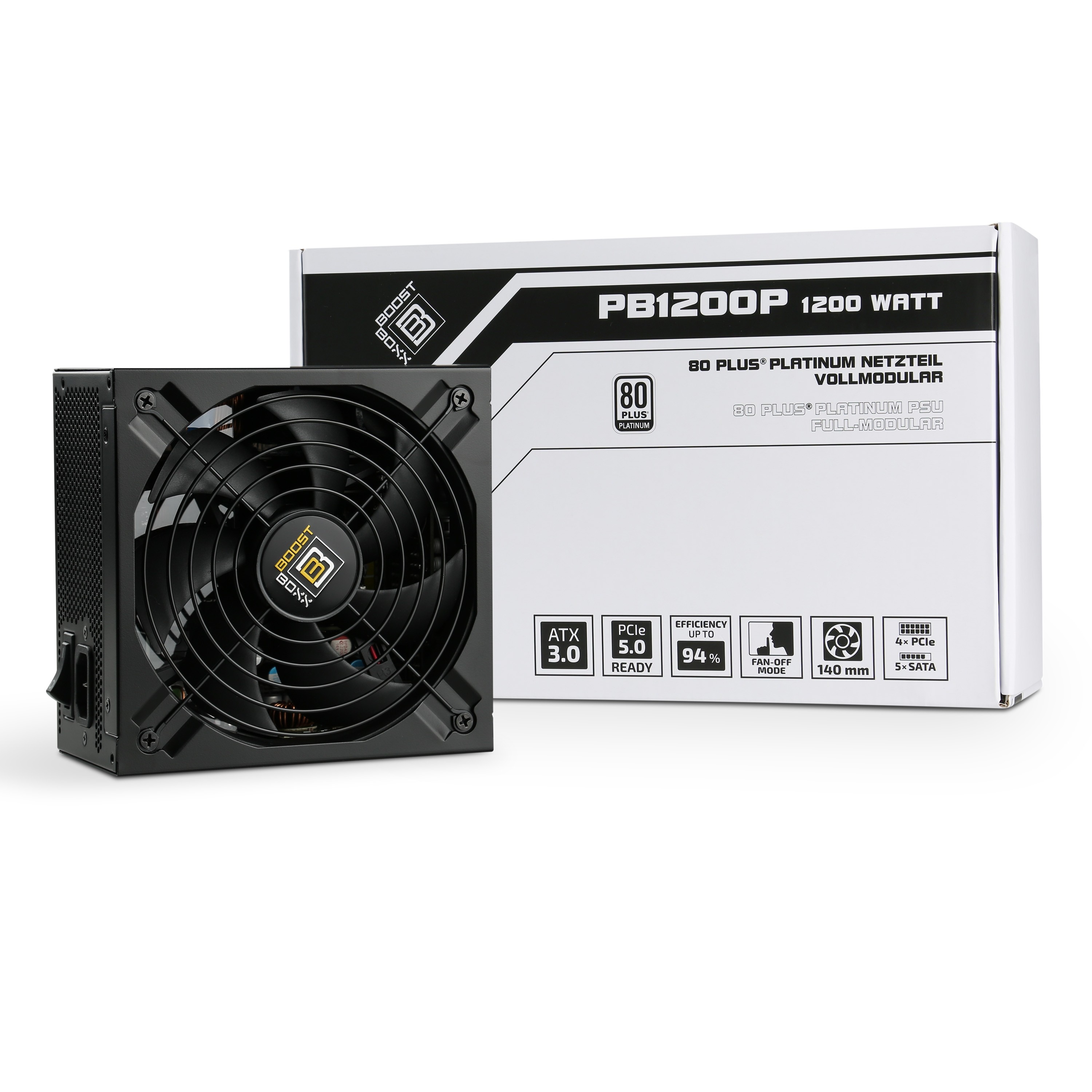 1200 Watt BoostBoxx Power Boost, FullModular, 92 d'efficacité