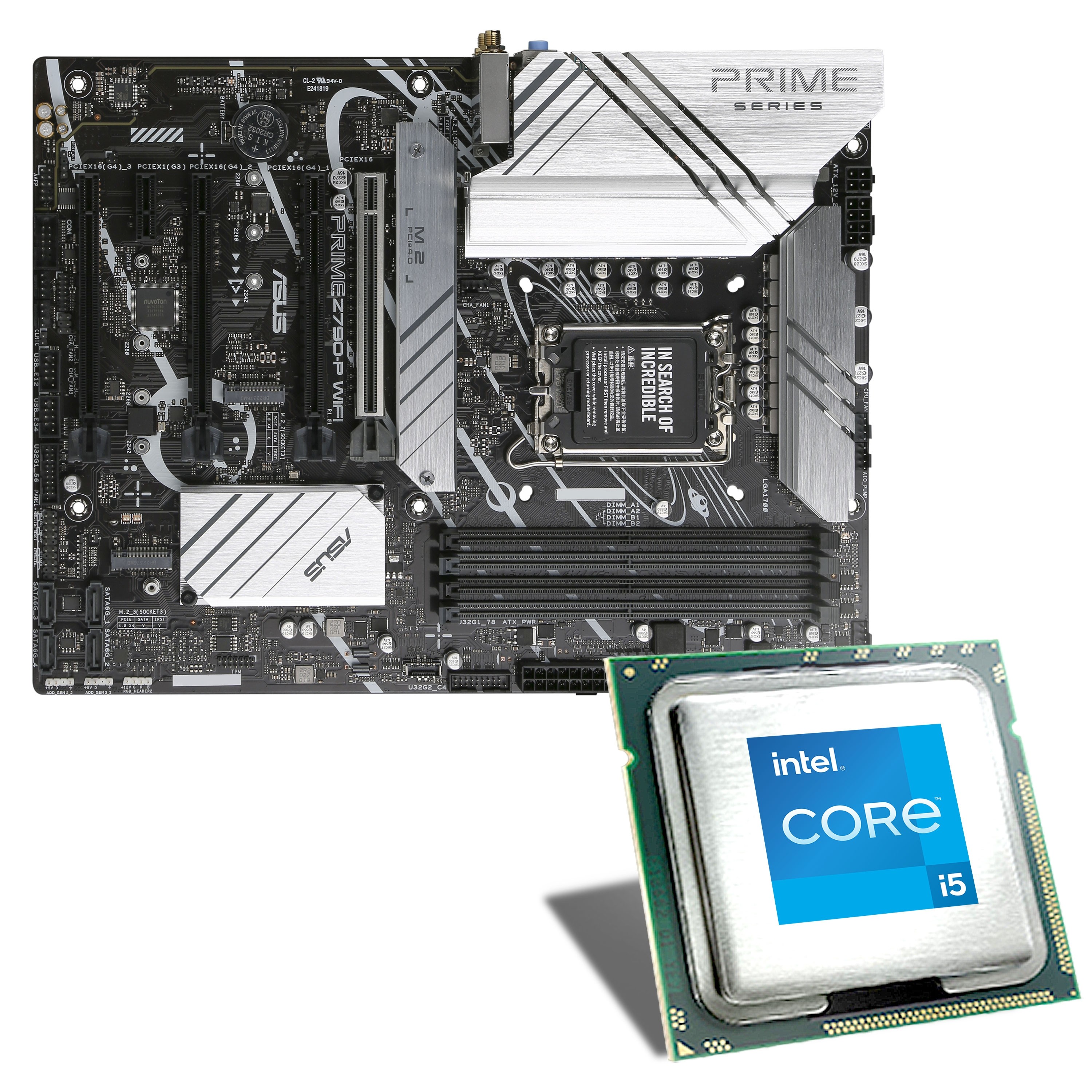 CSL Computer  Carte mère Intel Core i5-14600KF / ASUS PRIME Z790-P WIFI  DDR5 Bundle