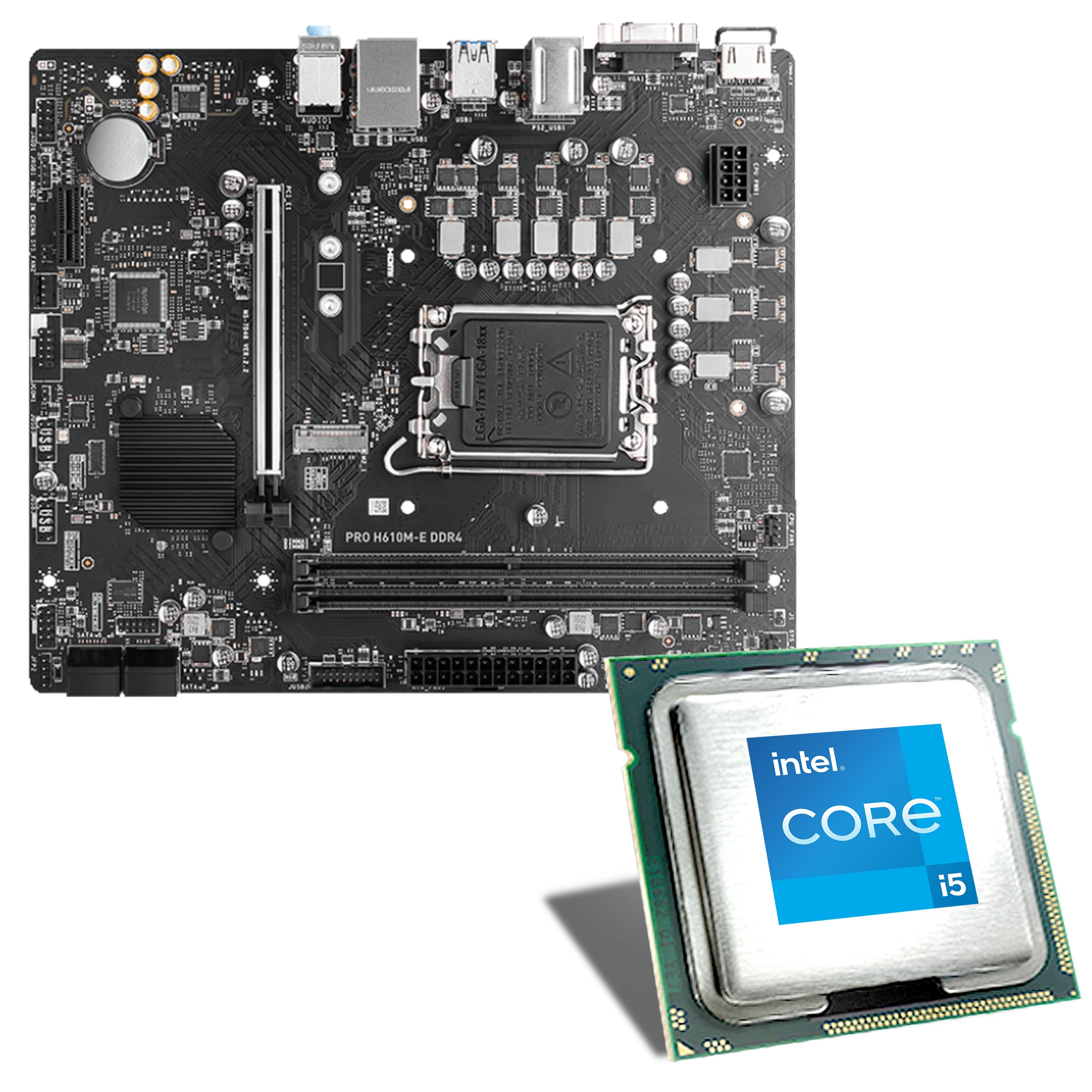 CSL Computer  Carte mère Intel Core i5-13400F / MSI PRO H610M-E DDR4 Bundle