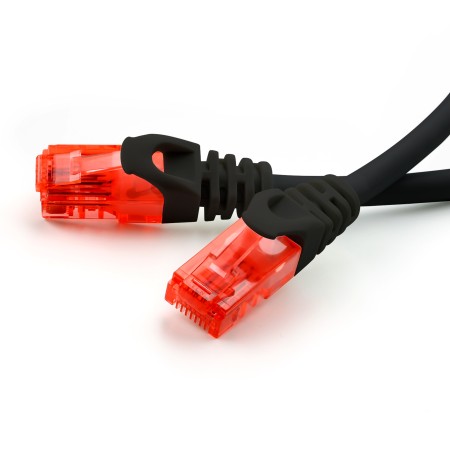 Câble patch Cat6 de 0,25m, noir