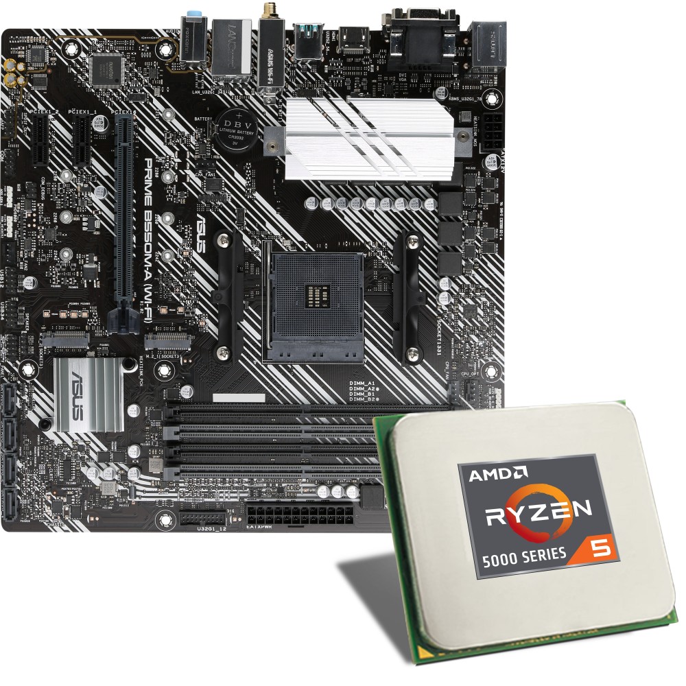 Carte mère AMD Ryzen 5 5600GT / ASUS PRIME B550M-A WiFi Bundle | CSL
