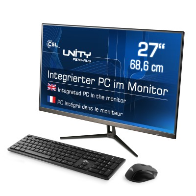 Un PC tout-en-un Intel® N200 puissant, absolument silencieux et économe en énergie, avec un écran Full HD de 27", 16 Go de RAM et Windows 11 Home.