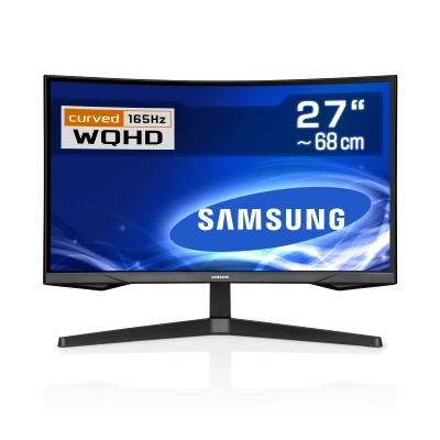 Un moniteur WQHD 27" avec &eacute;cran incurv&eacute; de Samsung.