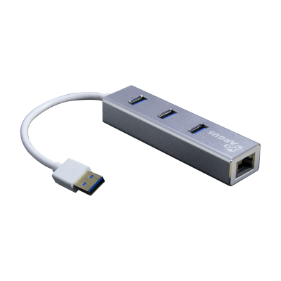 Hub USB 3.1 économique et performant, 3 ports + LAN dans notre grande boutique informatique en ligne. Ce hub USB pour PC avec trois ports USB 3.1 rapides supporte des taux de transfert allant jusqu'à 5 GBit/s. Il est en outre équipé d'une connexion LAN.